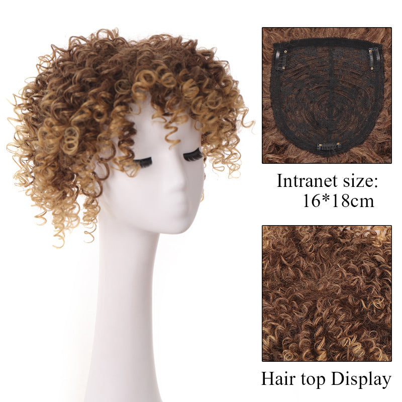 Roll Hairpiece Three Card Corn Stigma Head Explosion Set Curly Wig