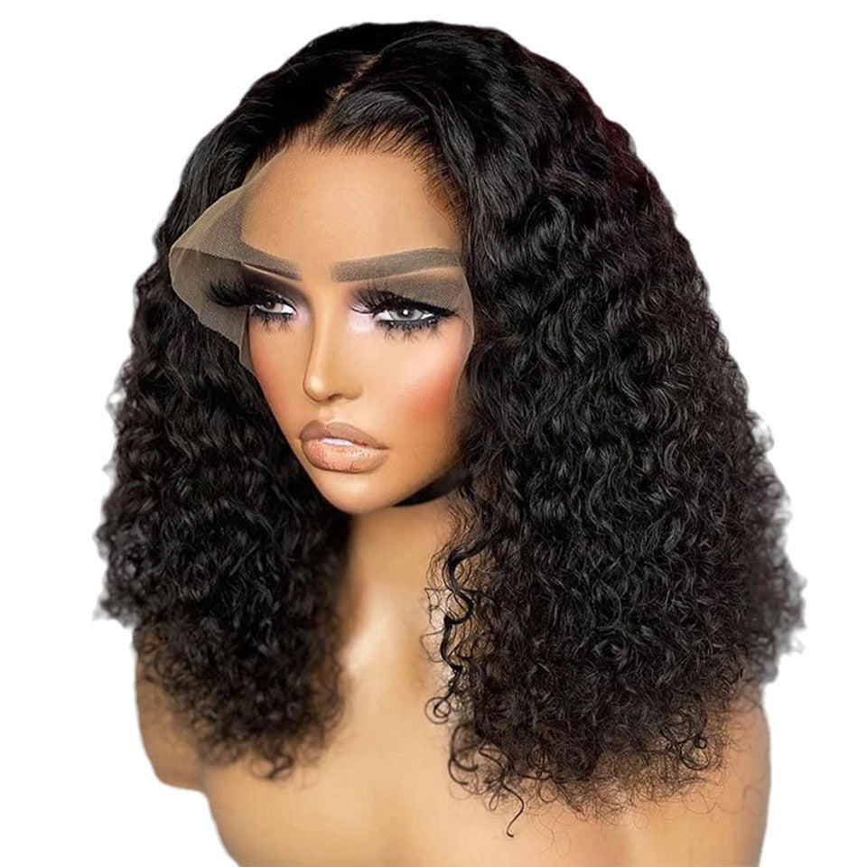 Women's Lace Synthetic Wigs Fashion African Small Wig Short Curly Hair