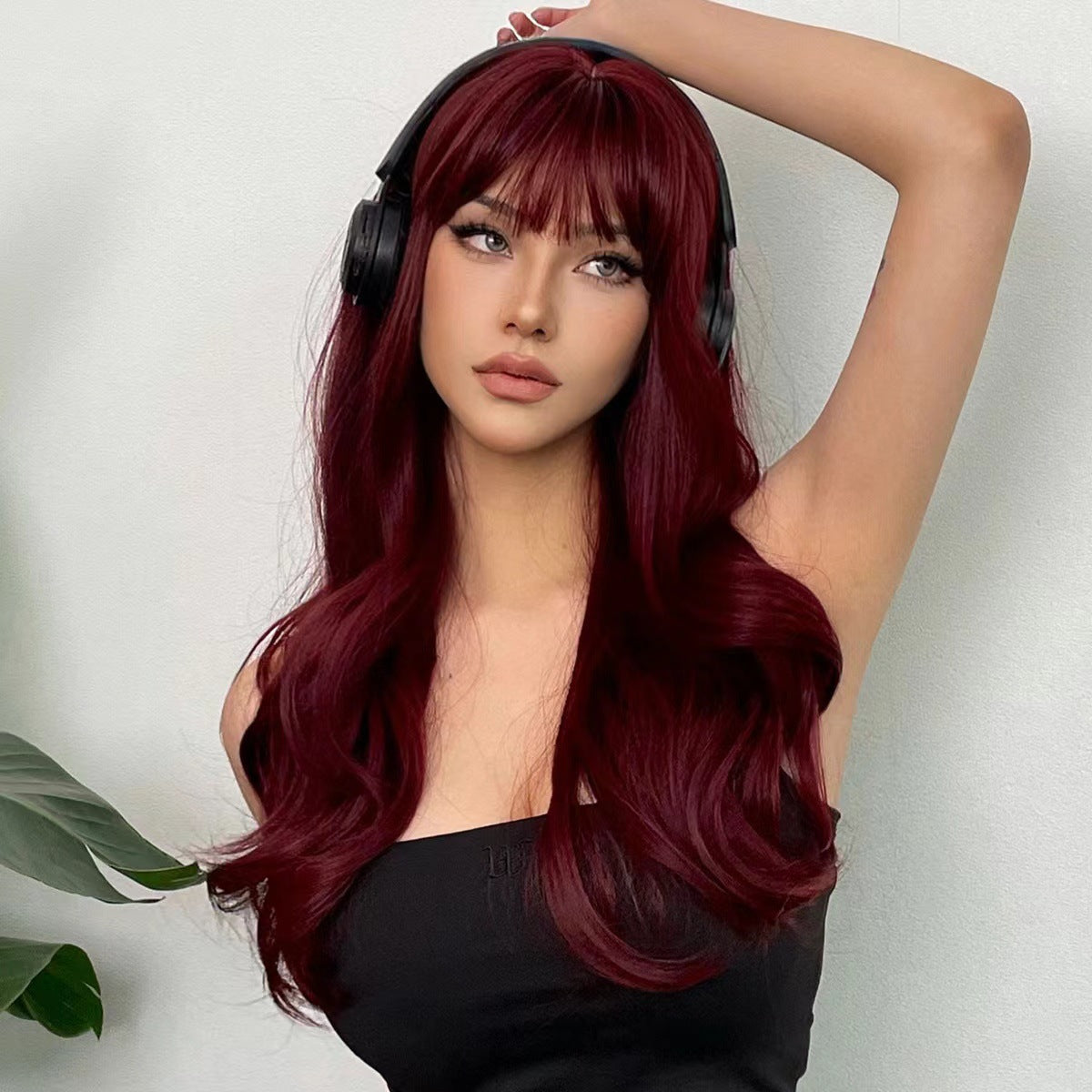 Women's Curly Sheath Paris Painting Simulation Chemical Long Straight Wig