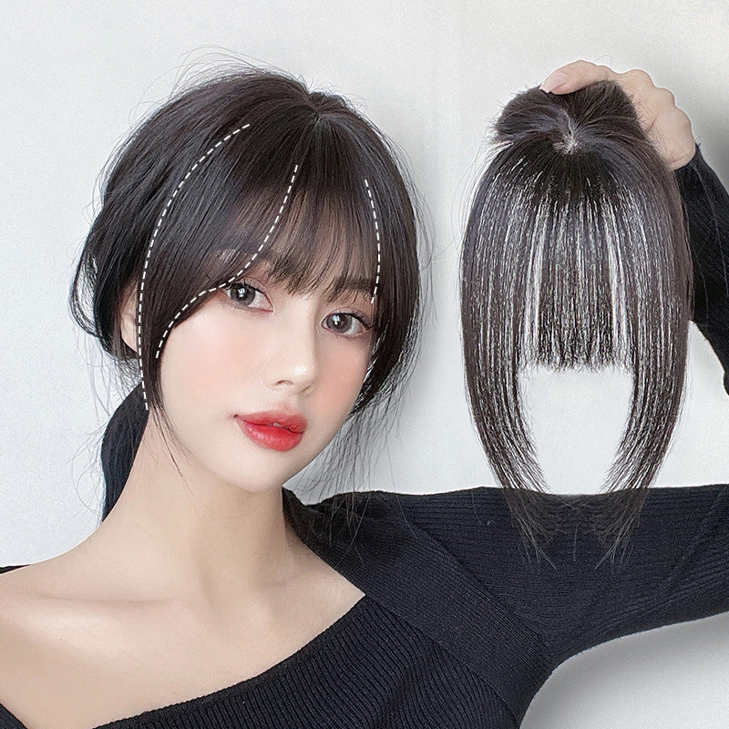 Real Hair Air Natural Forehead Set Wig Bangs