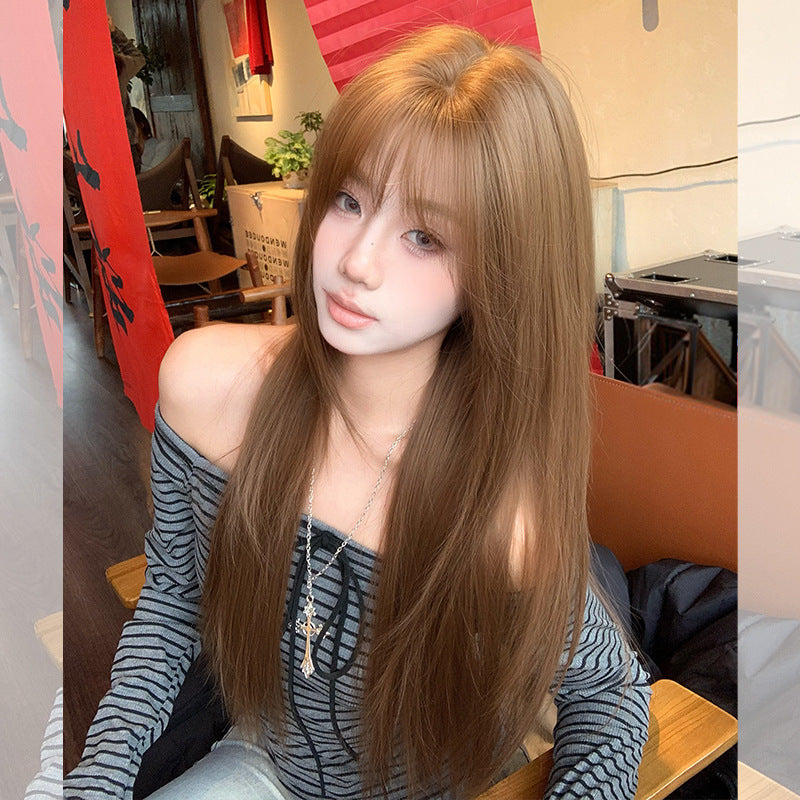 Sweetheart Hair Embellish Age Reducing Temperament Female Long Straight Wig