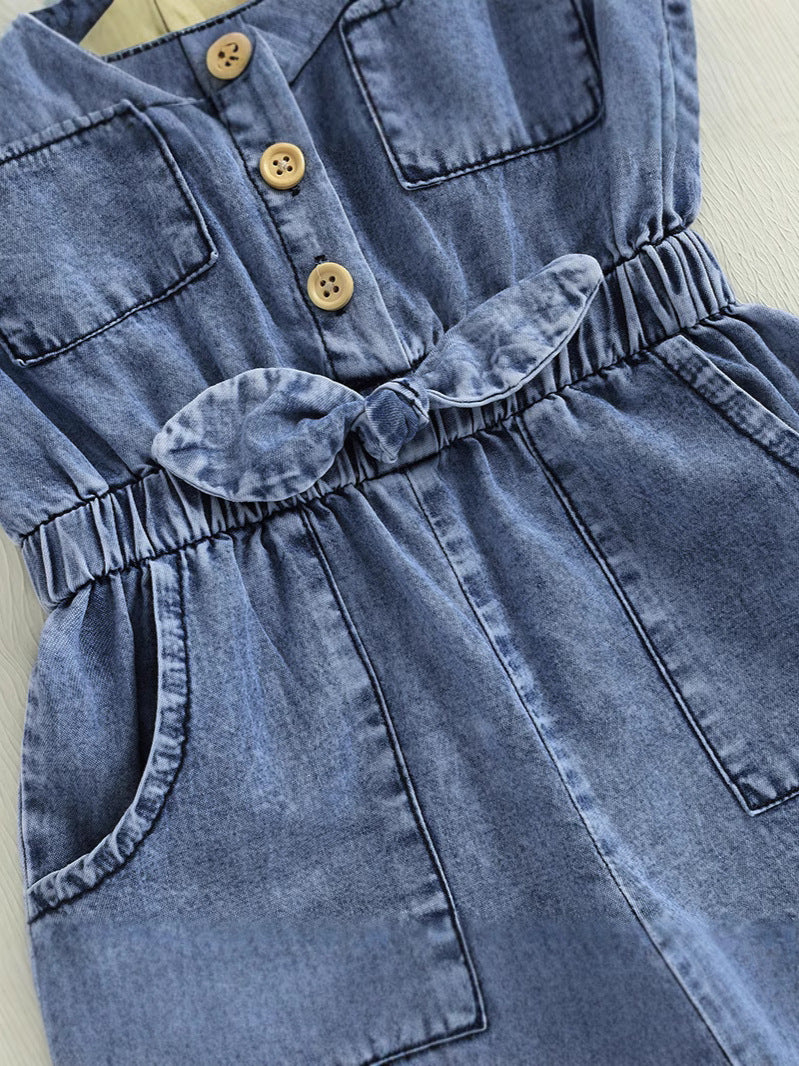 Jumpsuit Summer Fashion One-piece Shorts Solid Color Casual Jumpsuit, Climbing Suit