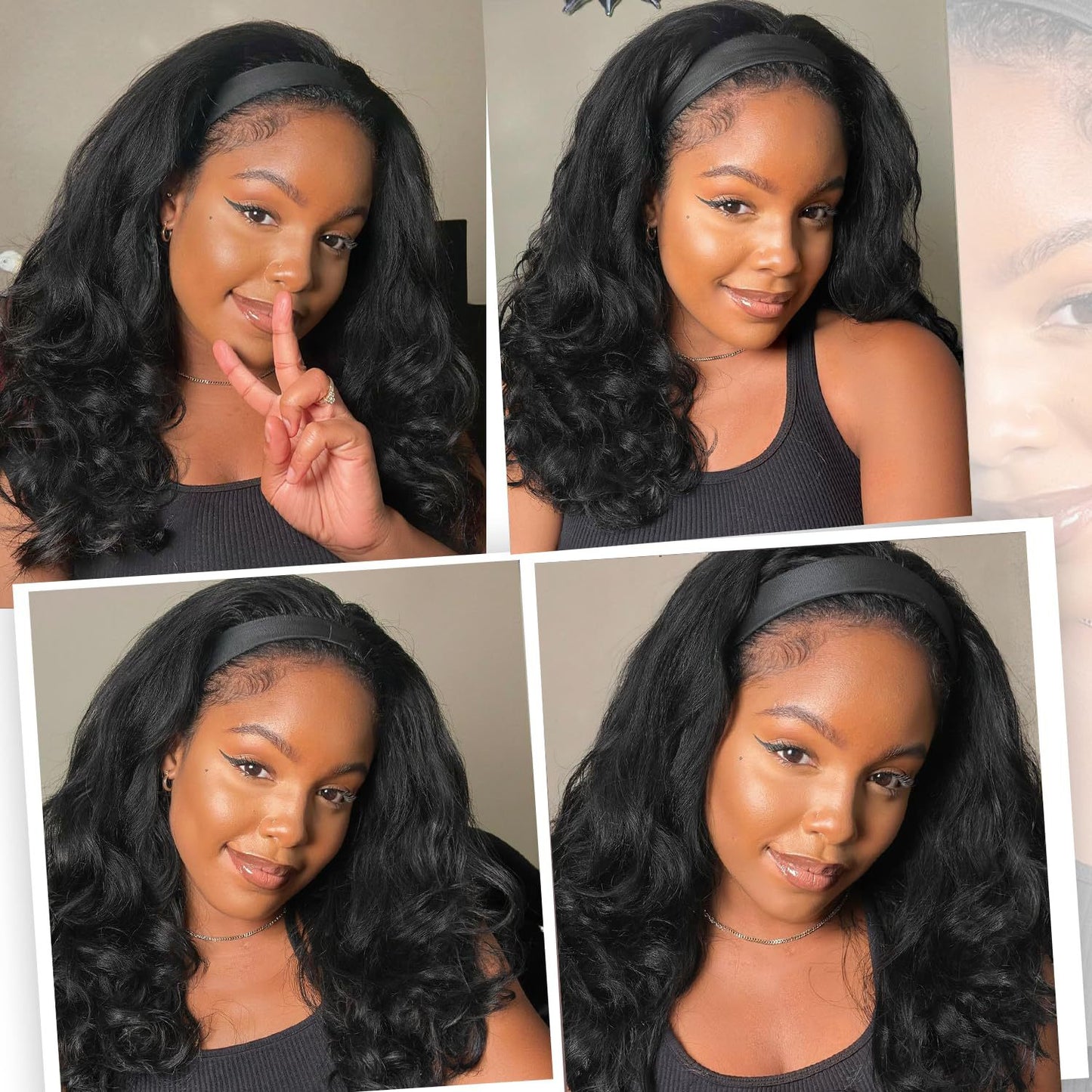 Ice Silk Hair Band Curly Fluffy Curl Wig Long Curls