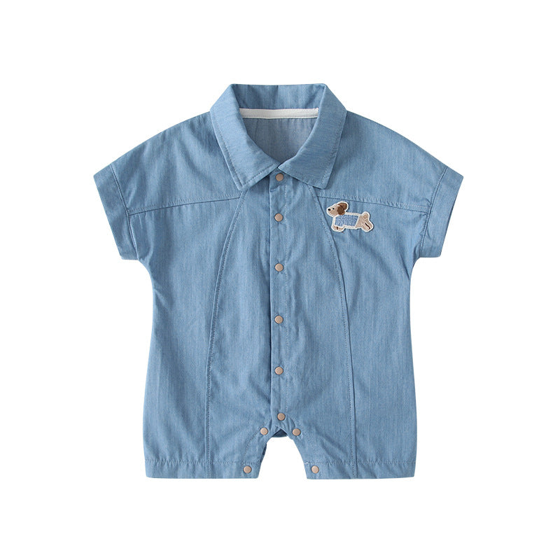 Short Sleeve Romper Thin Breathable Boy Jumpsuit, Climbing Suit