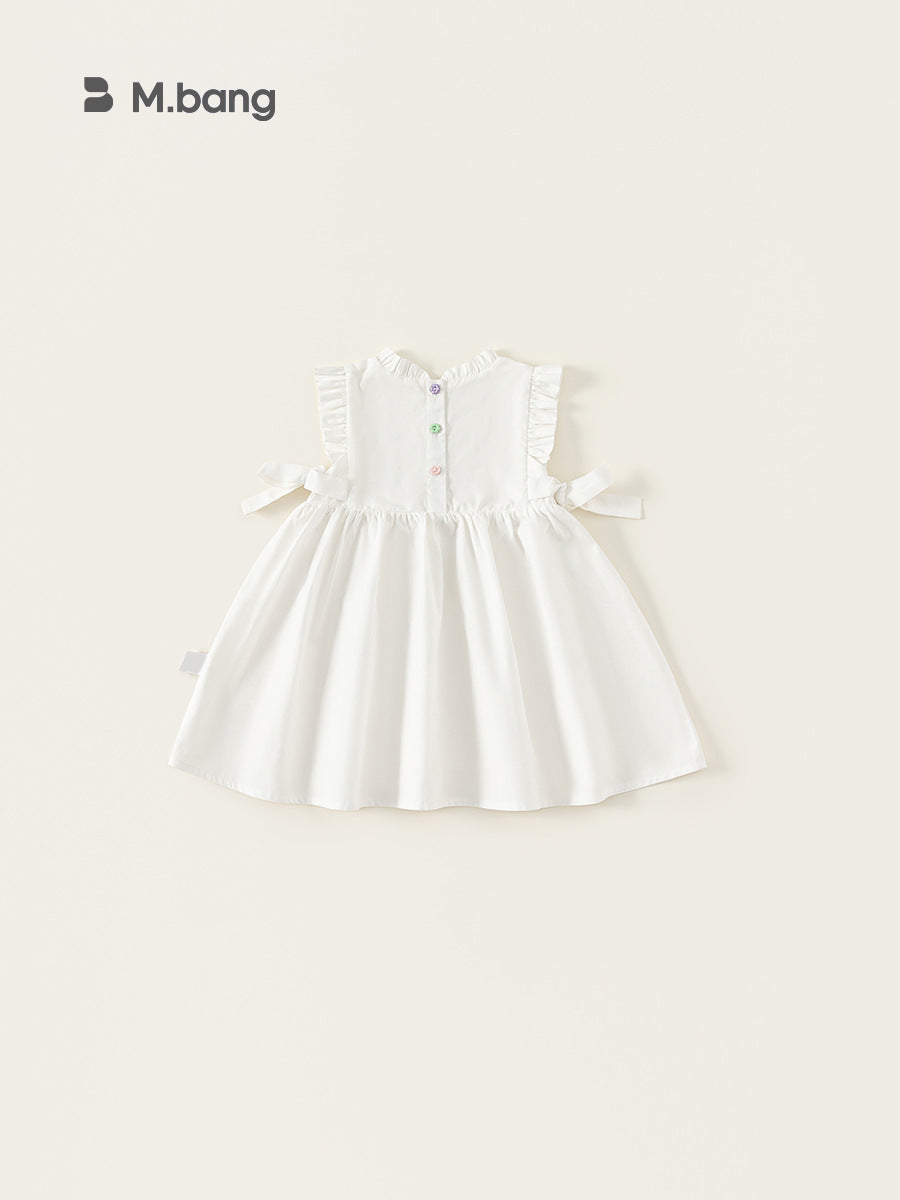 Children's Clothing Summer Pastoral Sleeveless Lace Collar Embroidered Children's Dress