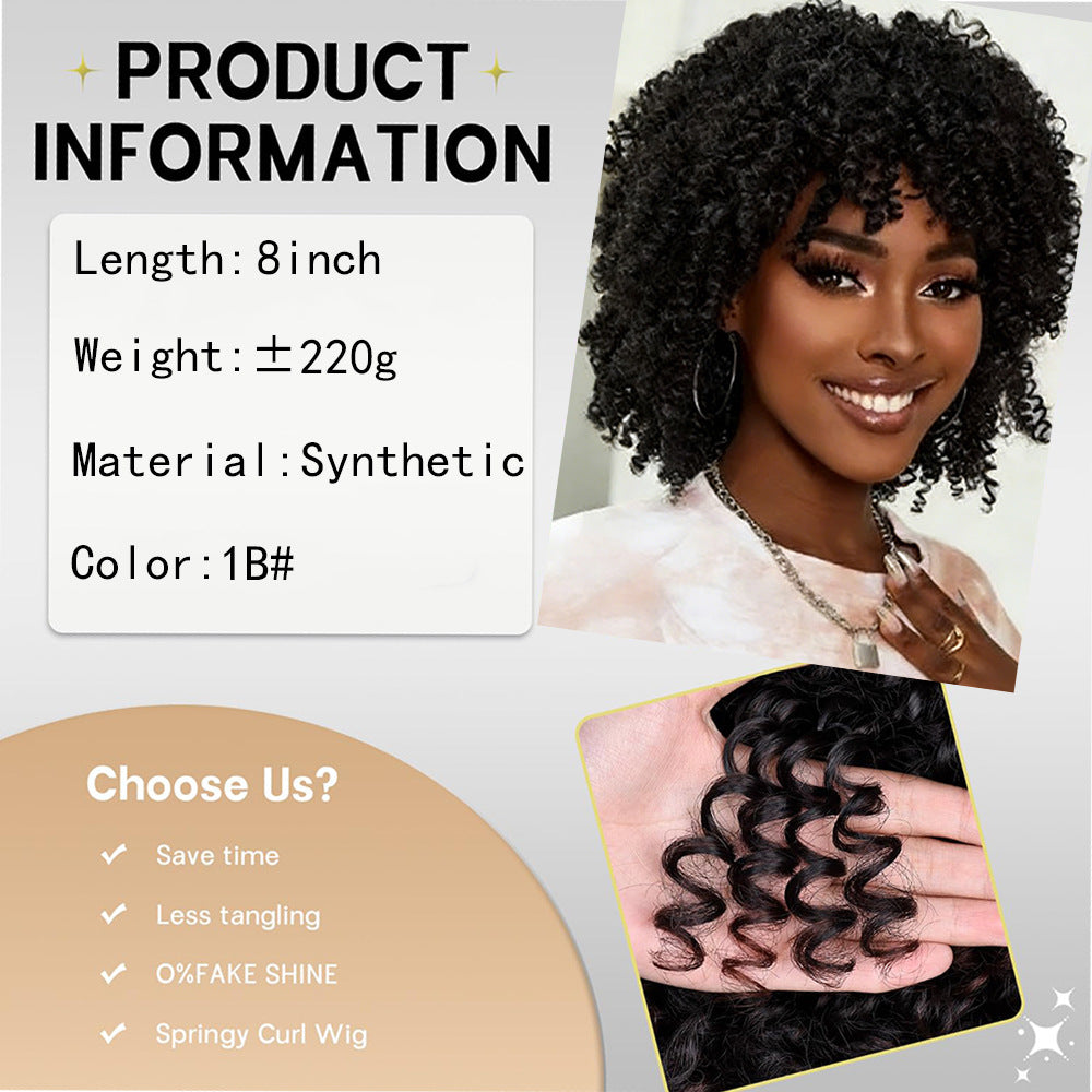 Small Volume Explosion Headgear Short Hair Band Wig Long Curls