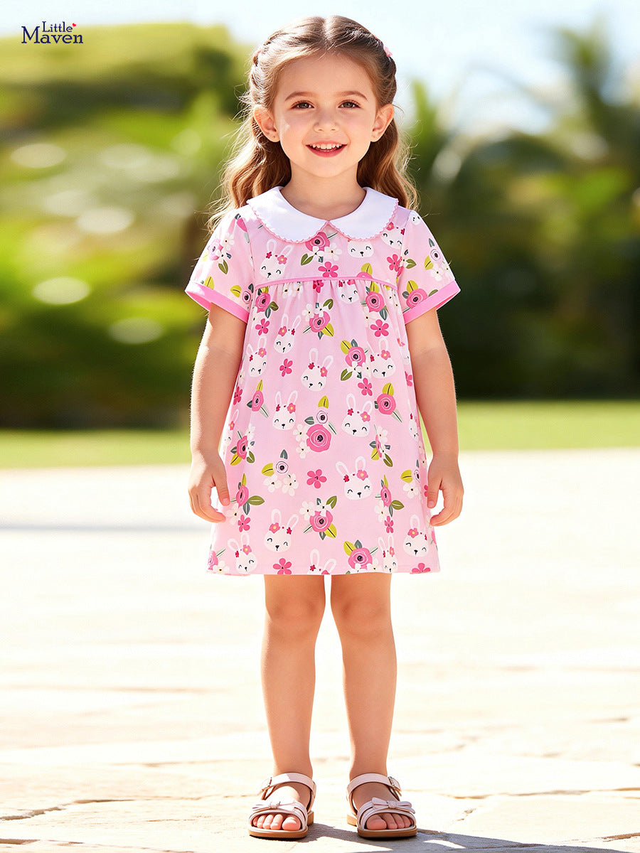 Innovative Children's Summer Cute Rabbit Shirt Children's Dress