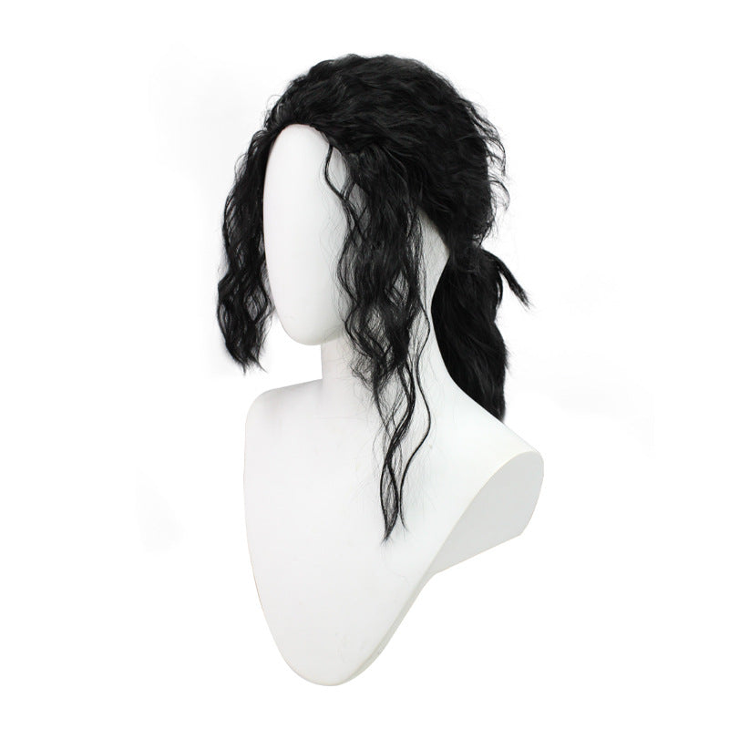 Jackson Rock Imitation Show Sketch Performance Stage Black Cos Wig