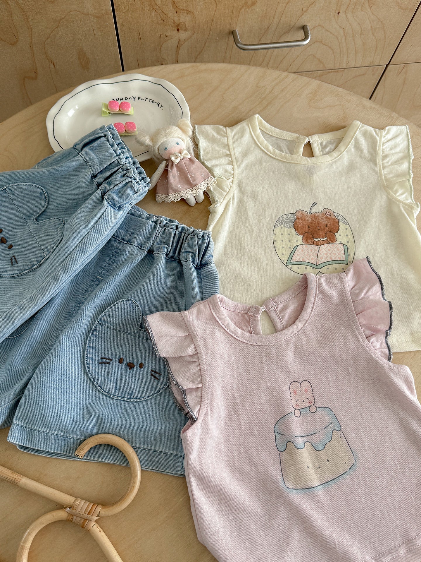 Western Style Infant Flying Sleeve Vest Thin Children's Suit