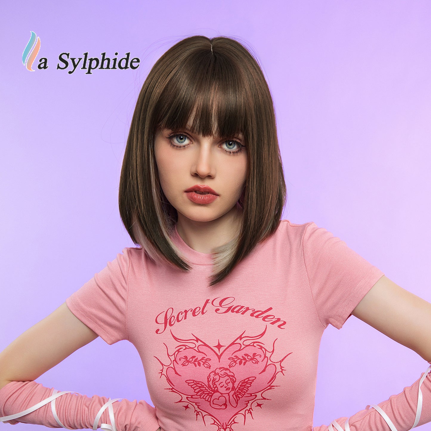 Face Natural Simulation Human Hanging Ear Dyed Wig Short Straight Hair
