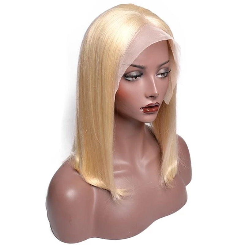 Women's & Men's Cover Piece Lace Human Fluffy Curly Real Hair Wig