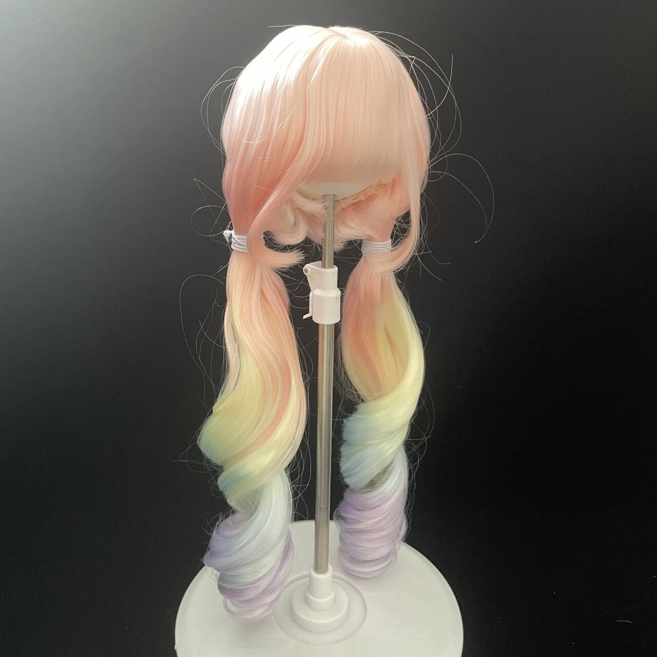 Colorful Bangs Long Curly Hair Points Cos Wig