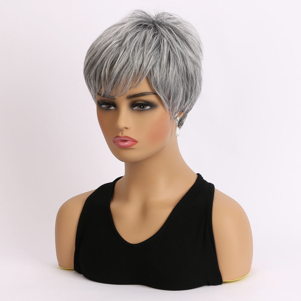 Classy Graceful Innovative Women's Chemical Fiber Wig Short Straight Hair