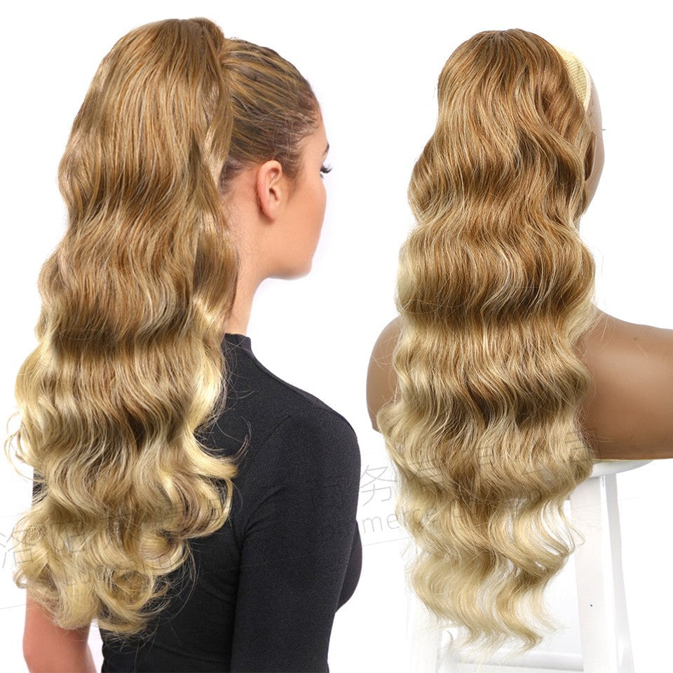 Long Curly Female Drawstring Hair Extension Horse Tail African Big Wig Ponytail