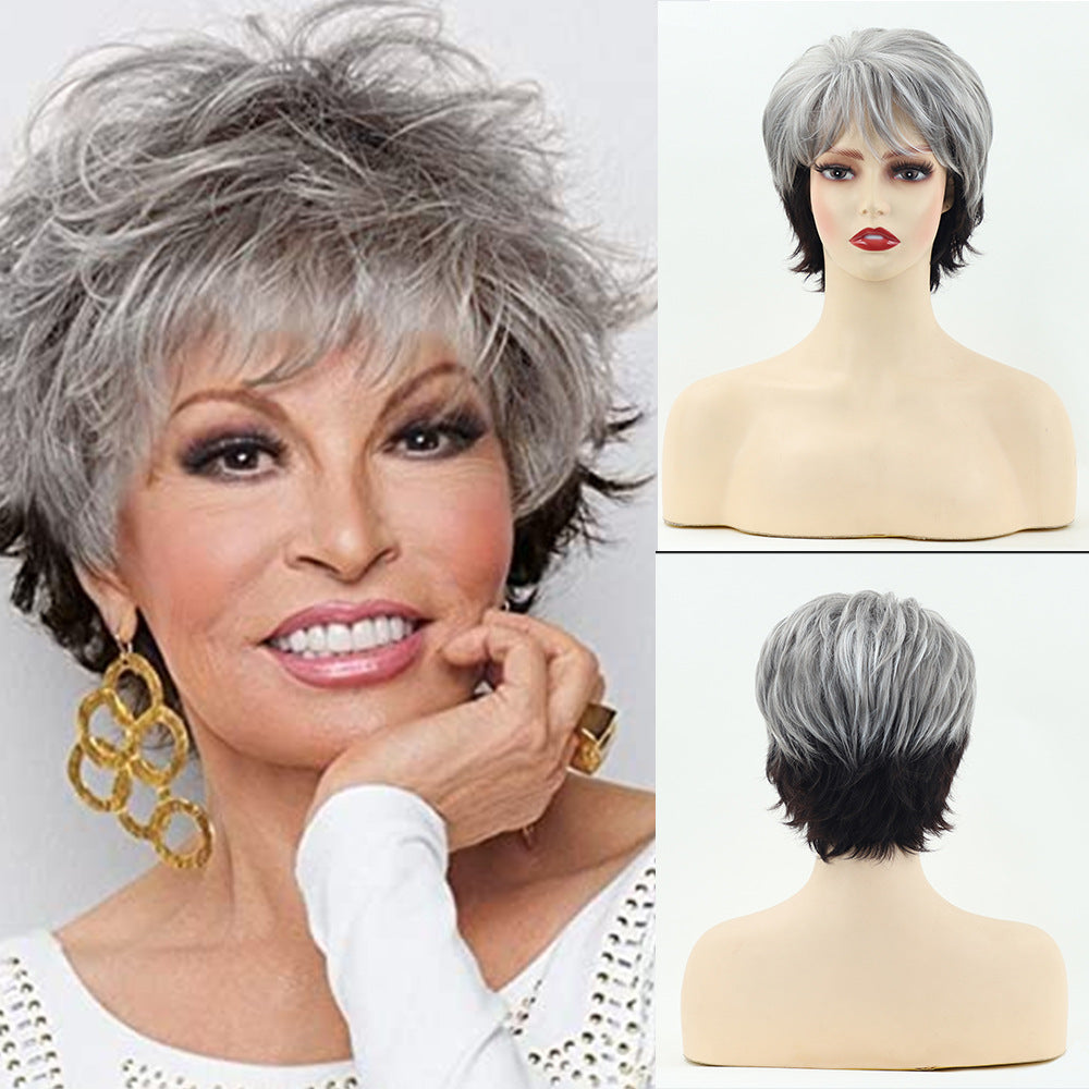 Fashionable Elegant Fluffy Chemical Fiber Female Wig Short Curly Hair