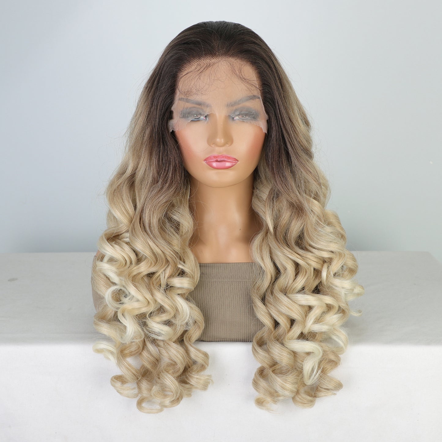 Front Lace Chemical Fiber Curly Hair Synthetic Wig Long Curls