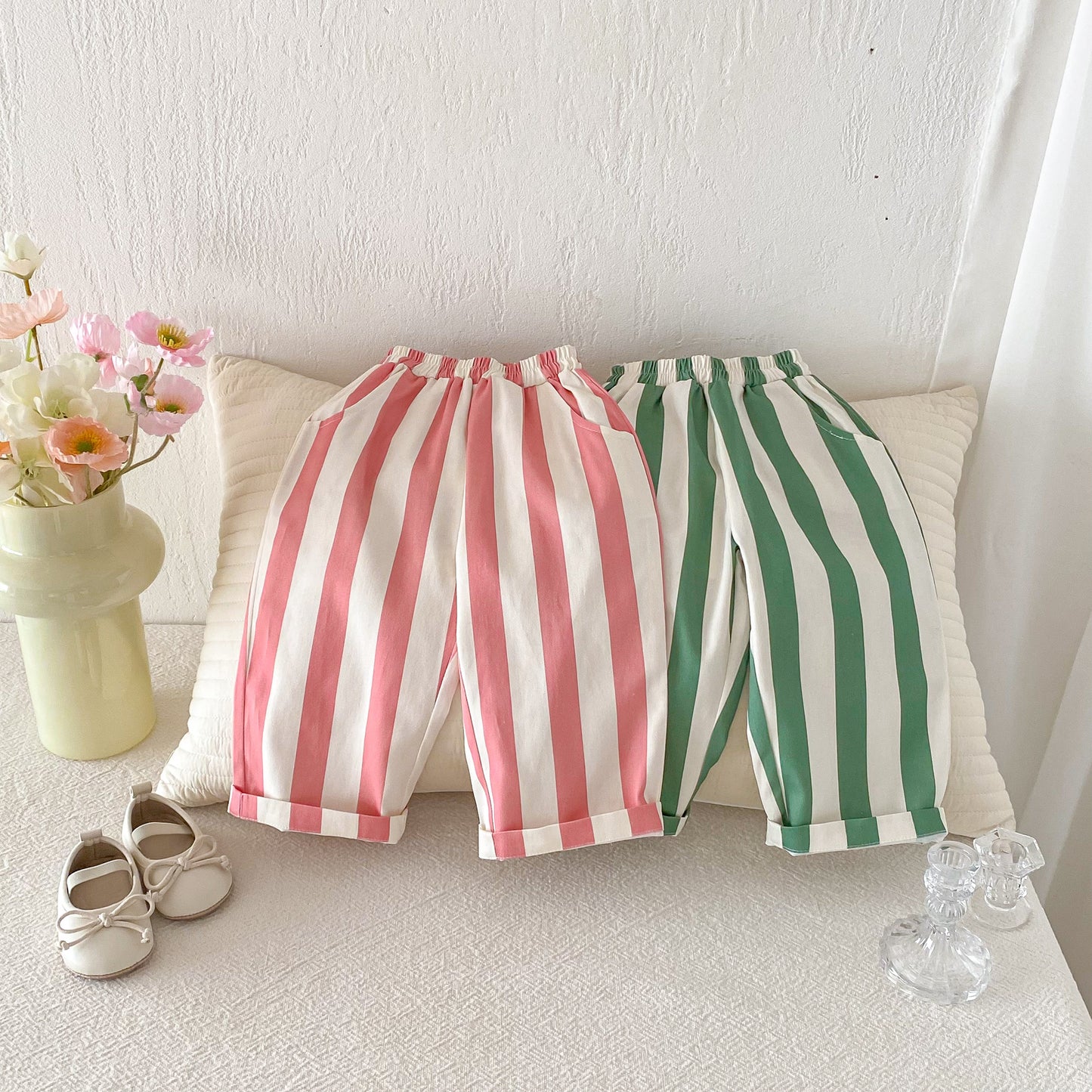Children's Style Fashion Boys Vertical Stripes Baggy Children's Pants