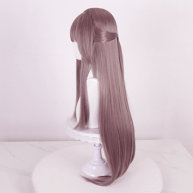 Railway Black Tower Simulation Scalp Gray Cos Wig