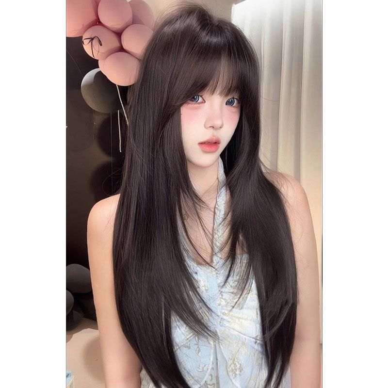 Pure Love Female High Level Bangs Long Straight Wig