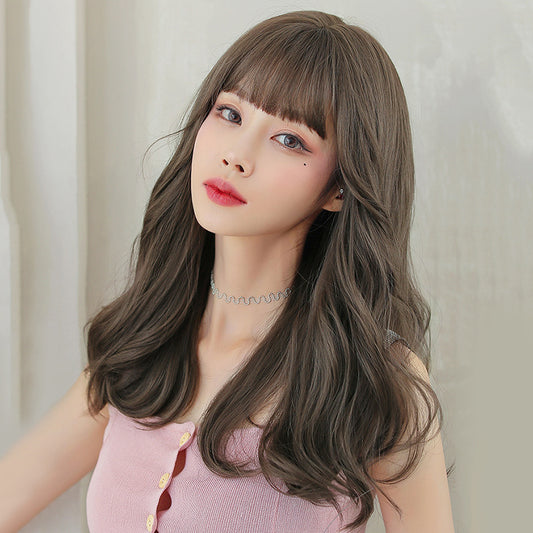 Women's Hair Curly Air Bangs Shape Fluffy Fashion Wig Long Curls