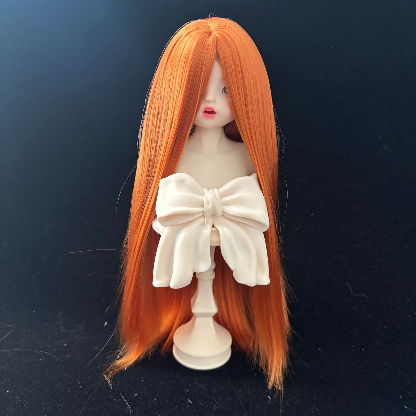 Points Soft Silk Long Bangs Straight Hair Cover Blank Cos Wig