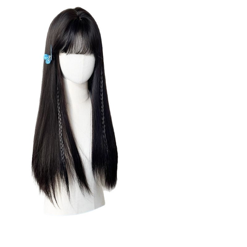 Women's Korean Style Fashion Hair Daily Simulation Long Straight Wig