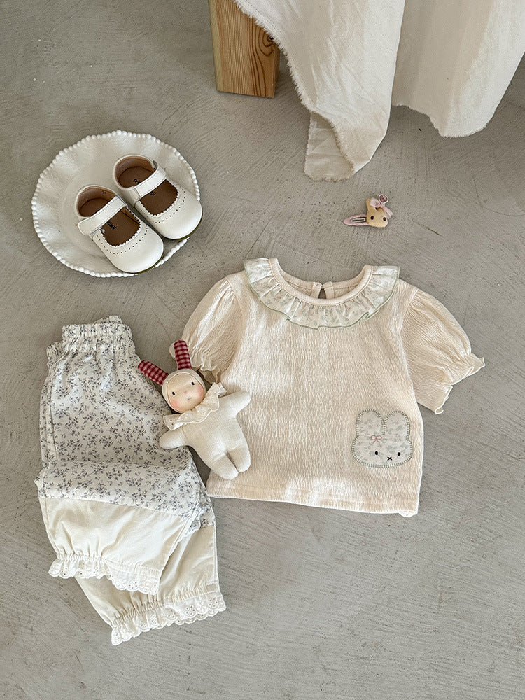 Thin Infant Cute Wild Top Bottoming Shirt Summer Clothing Class Children's T-shirt