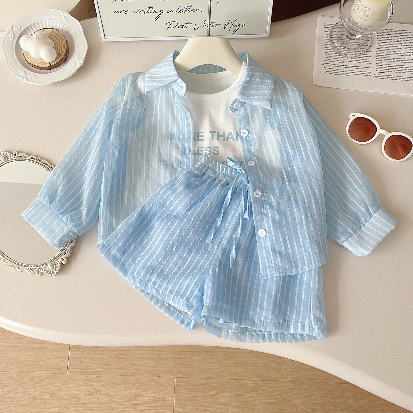 Korean Style Clothing Long Sleeve Shorts Children's Suit