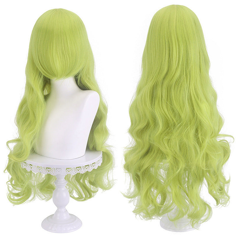 Universal Chemical Fiber Fashion Female Hair Anime Dark Wig Long Curls