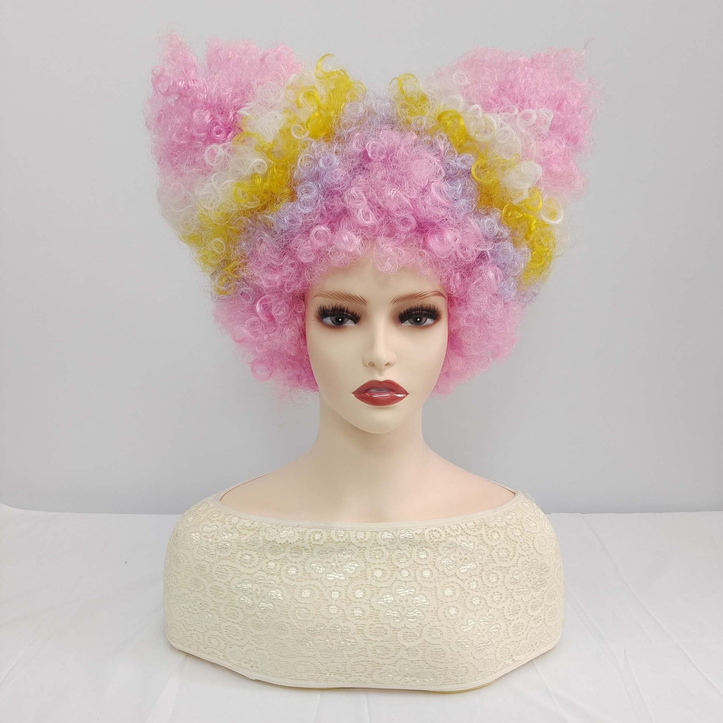 Dyed Fans Sheath Christmas Halloween Bar Long Straight Wig