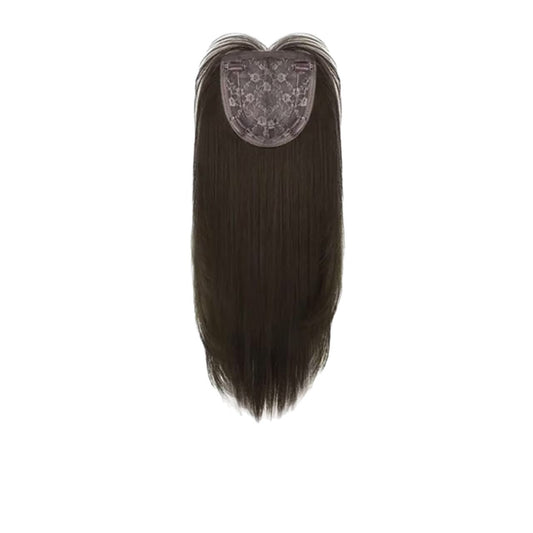 Women's Net Fashion Seamless Invisible Breathable Head Replacement High Skull Top Long Straight Wig
