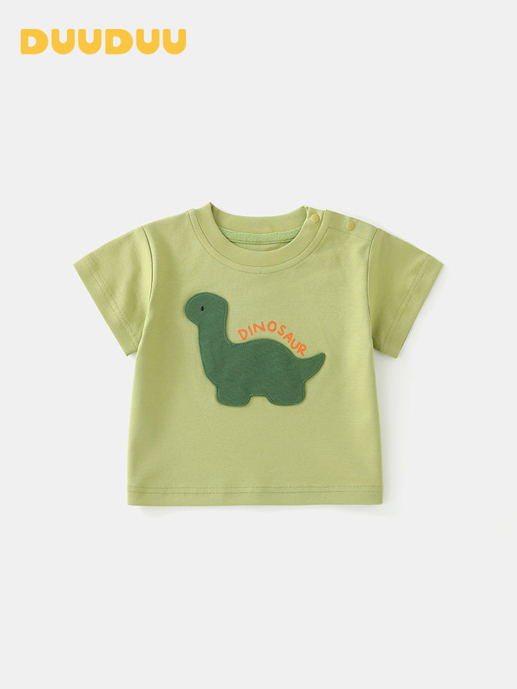 Dinosaur Summer Thin Short Sleeve Top Clothes For Babies Children's T-shirt