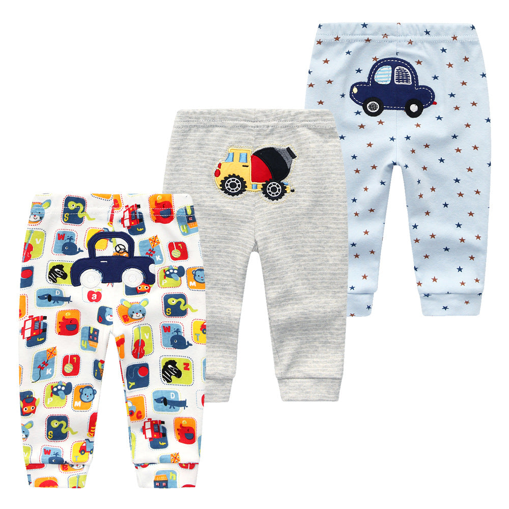 Women's & Men's Loose Cartoon Trousers Cotton Air Conditioning Children's Pants
