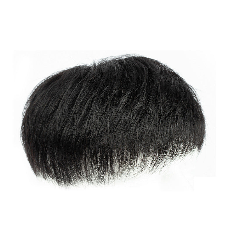 Men's Hair Piece Short Inch Natural Mechanism Real Human Men's Wig