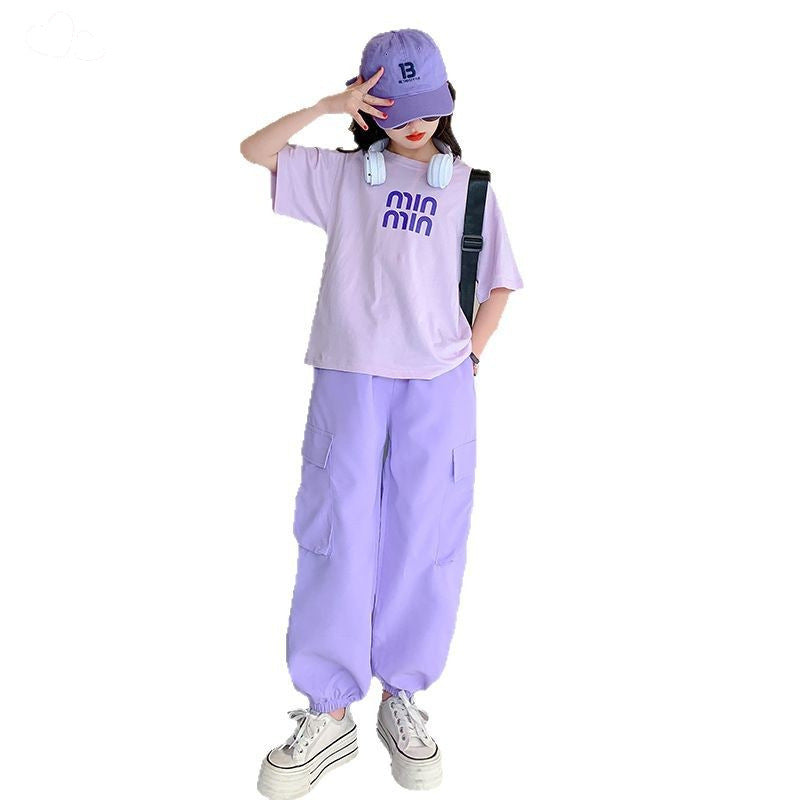 Children's Summer Suits Fashionable Stylish Clothes Short-sleeved Children's Suit