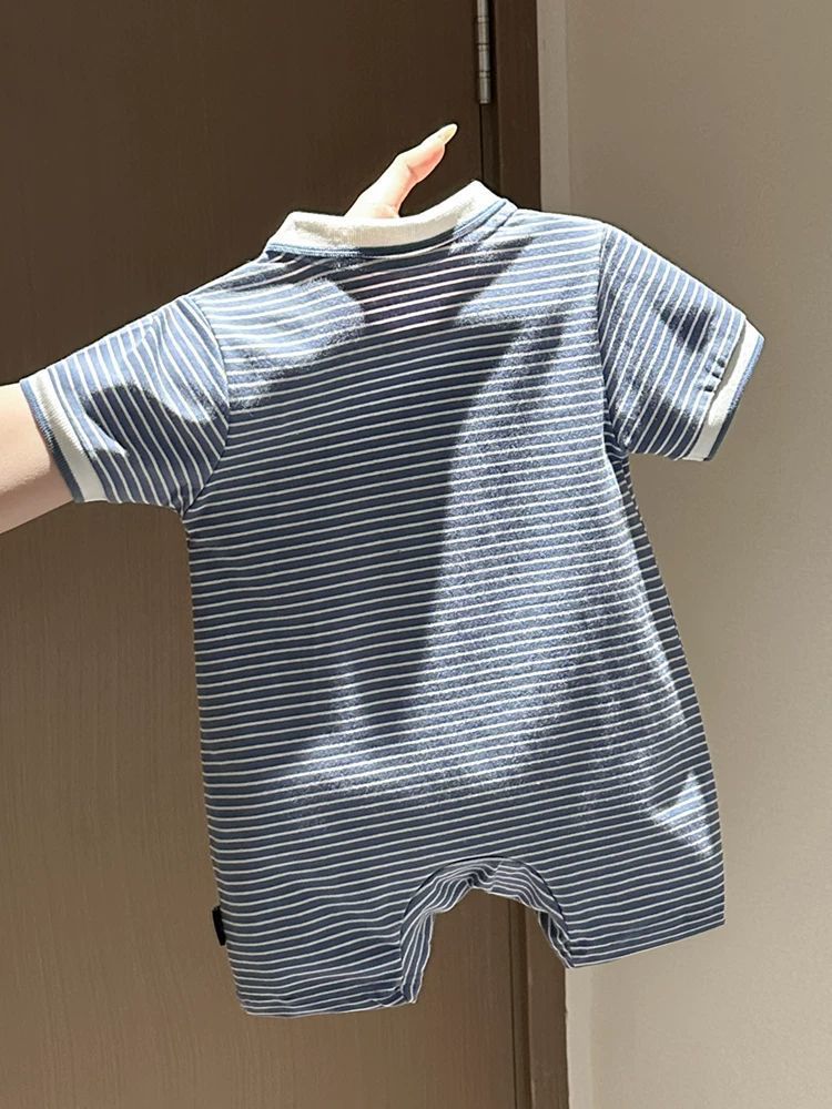 Men's Rest Assured To Wear Light Style Striped Jumpsuit Summer Thin Jumpsuit, Climbing Suit