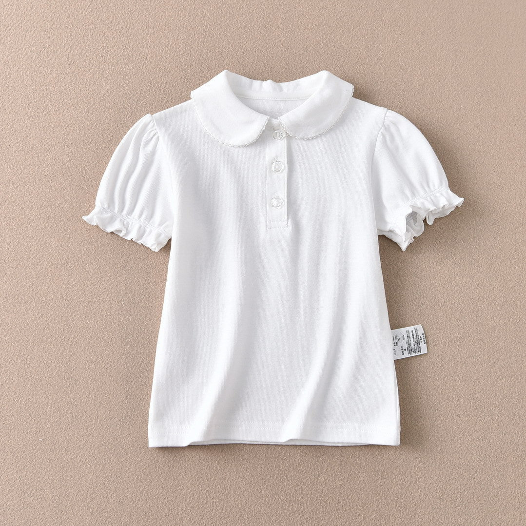 Distribution School Uniform Performance Clothes White Bottoming Shirt Boys Short Children's T-shirt
