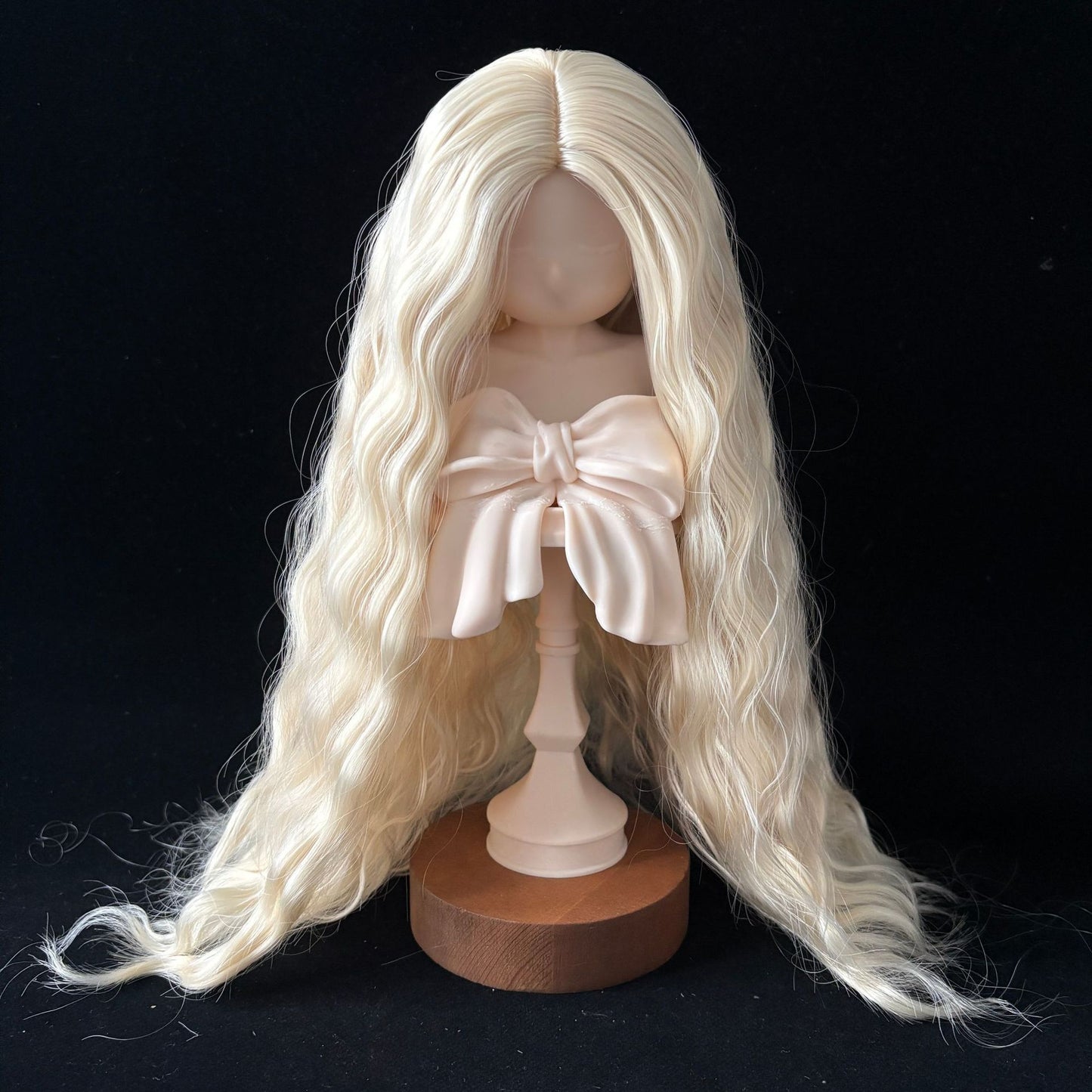 Split Hair Soft Silk Small Curls Water Ripple Cos Wig