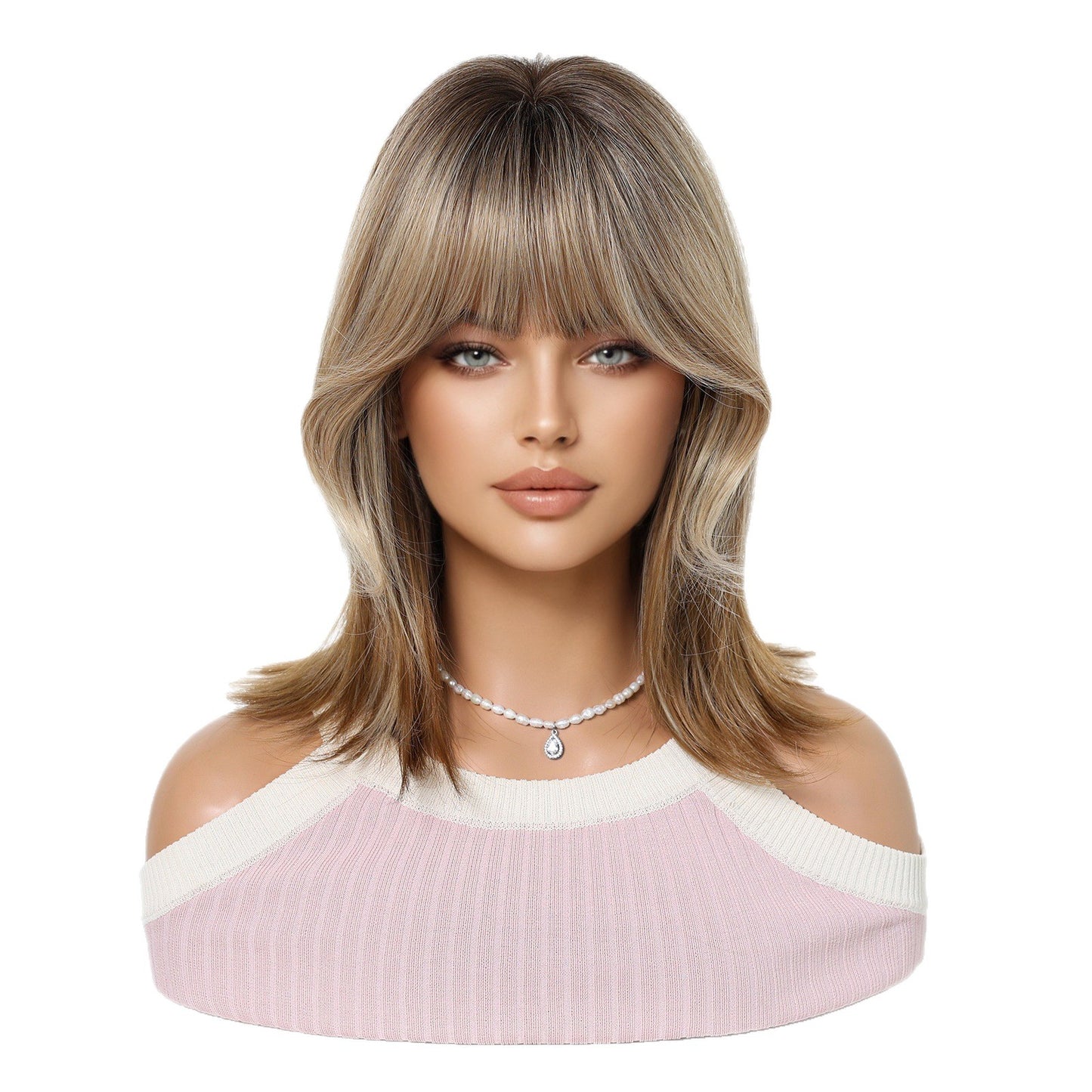 Head Cover Summer Mechanism Chemical Fashion Three Colors Wig Short Straight Hair