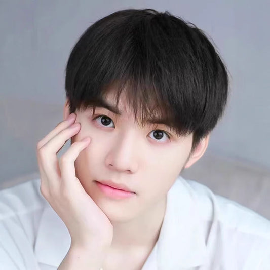 Men's Cover For Boys Handsome Korean Style Natural Real Hair Daily Men's Wig