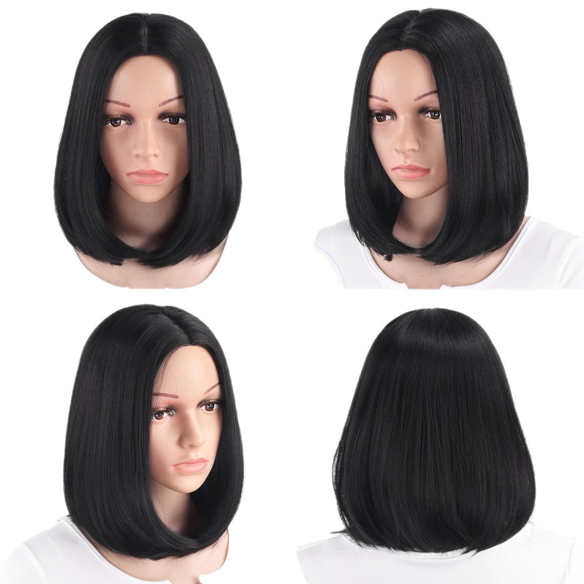 Women's Medium Short Straight Hair Chemical Fiber Cos Wig