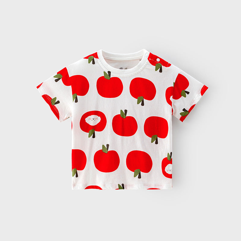 Children's Short-sleeved Summer Thin Raglan Sleeve Cotton Children's T-shirt