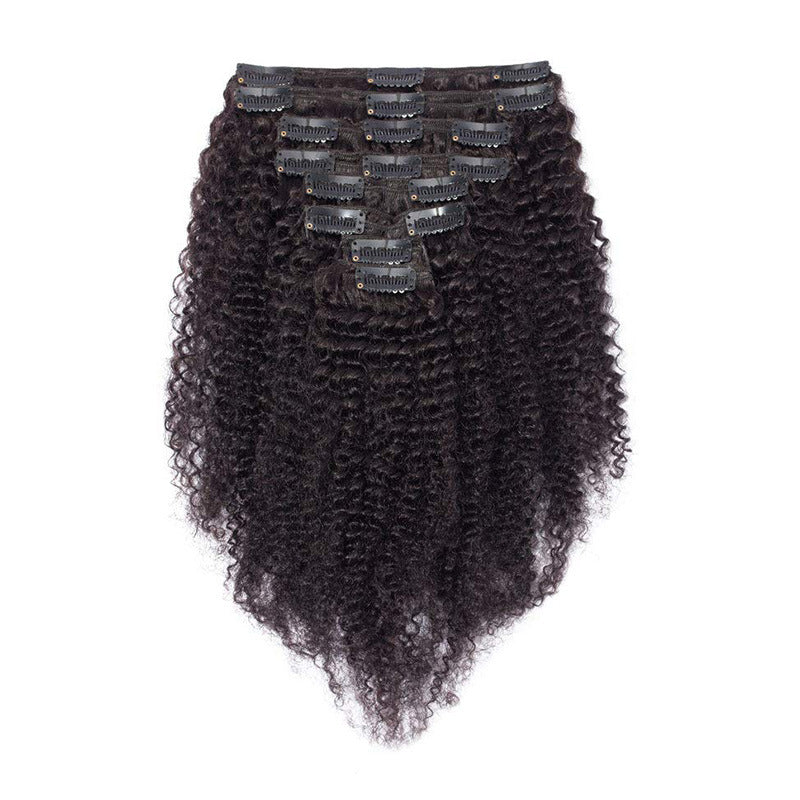 Cool New Natural Color Hairpiece Clip Real Hair Wig