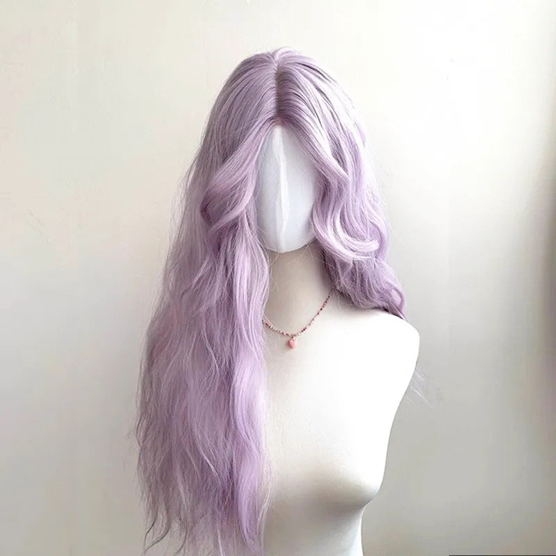 Women's Hand-woven Mid-length Curly Hair Dyed Collection Wig Long Curls