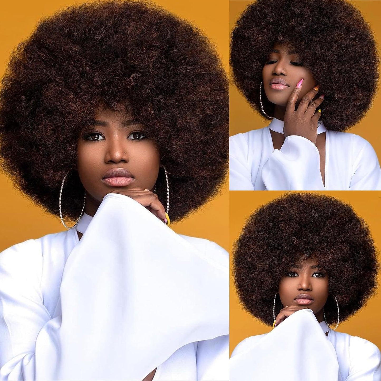 Women's African Head Cover Fluffy Small Volume Other Wig