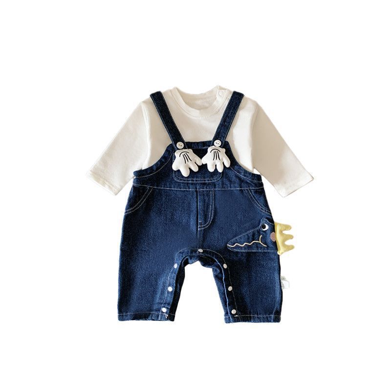 One-piece Romper Super Cute Denim Two-piece Children's Suit