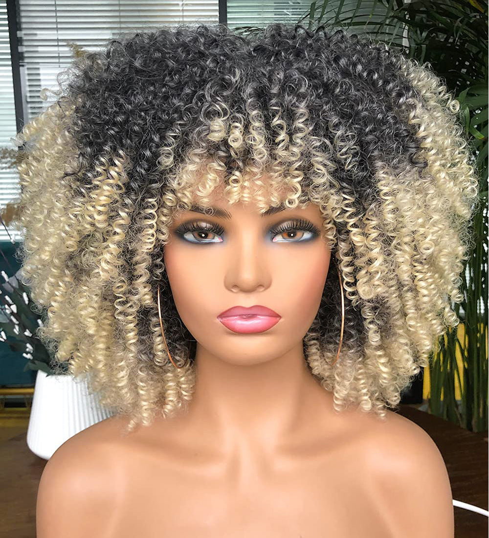 Afro African Small Volume Micro Retro Wig Short Curly Hair