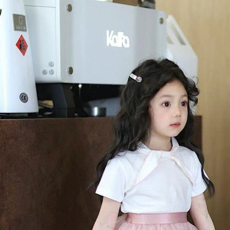 Cute Sweet Dress Mesh Bubble Skirt Princess Super Korean Style Children's Suit