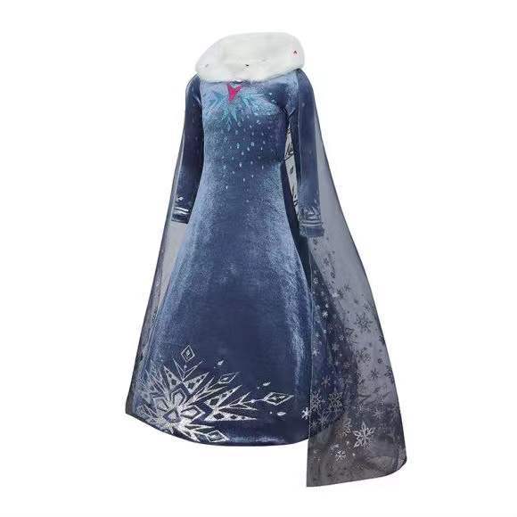 Frozen Princess Elsa Aisha Woolen Skirt Performance Children's Dress