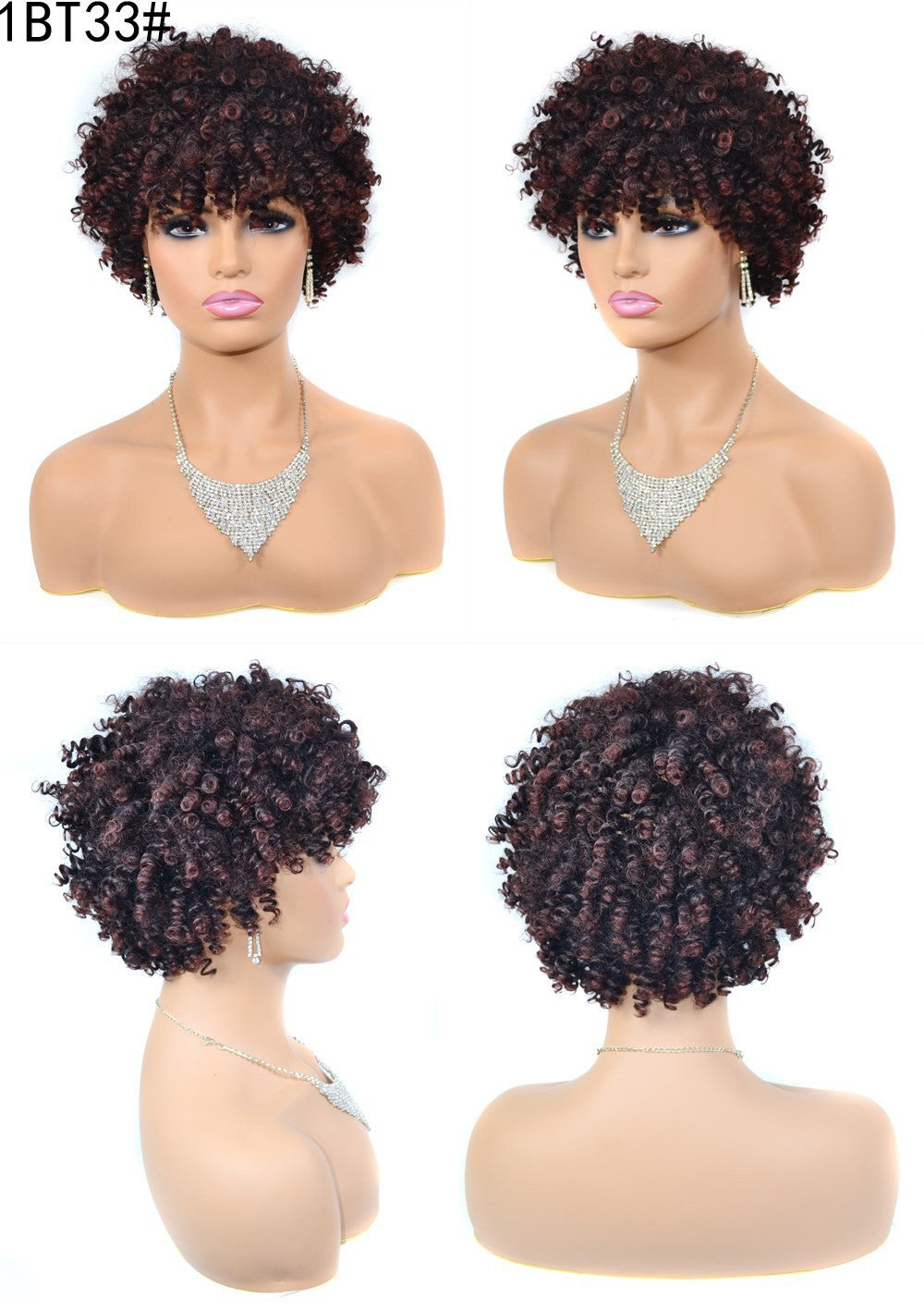Winkle Head Cover Fluffy Afro African Popular Wig Short Curly Hair